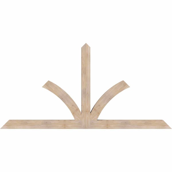 Ekena Millwork Richland Smooth Timber Gable Bracket, Douglas Fir, 108"W x 54"H x 5 1/2"D x 5 1/2"F, 12/12 Pitch GBW108X54X0606RIC00SDF - main